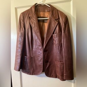 Leather blazer